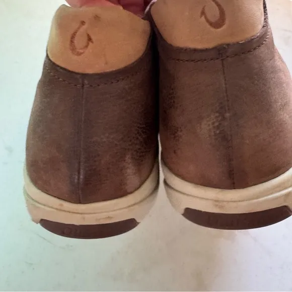 Olukai MENS Nana Hele Leather Lace Up Chukka Sneakers Brown Size 12
