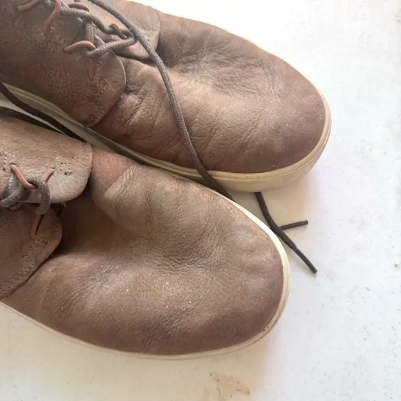Olukai MENS Nana Hele Leather Lace Up Chukka Sneakers Brown Size 12