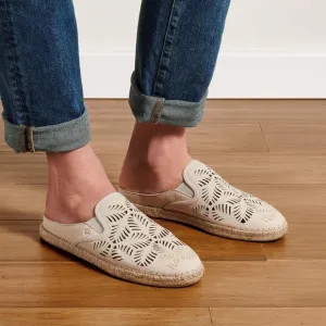 Olukai Women's Kaula ‘Olu ‘Ili Espadrilles Tapa Tan Leather Size 6