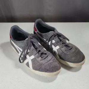 Onitsuka Tiger Men's Gray and White Sneakers Size 10