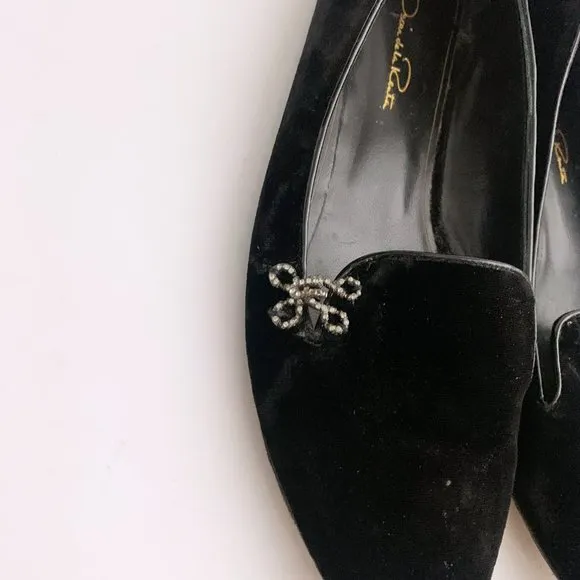 Oscar De La Renta Velvet Loafers