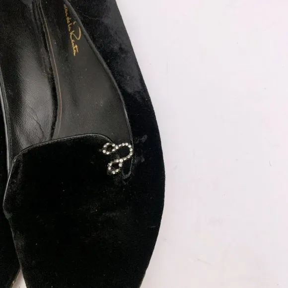 Oscar De La Renta Velvet Loafers