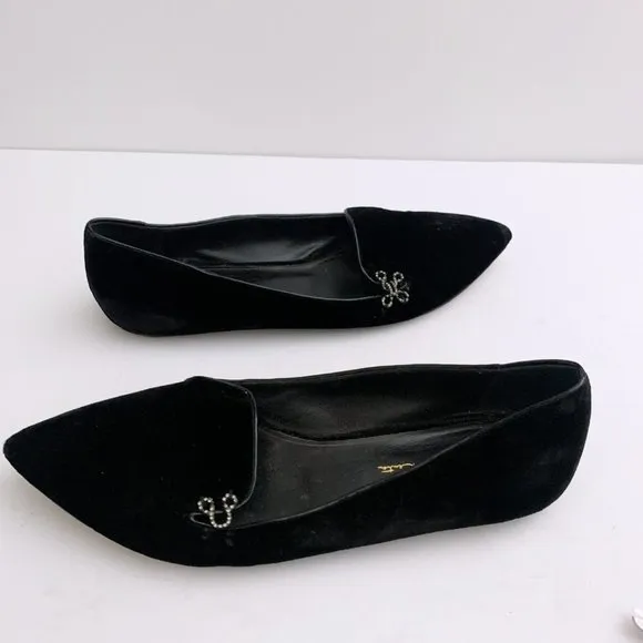 Oscar De La Renta Velvet Loafers
