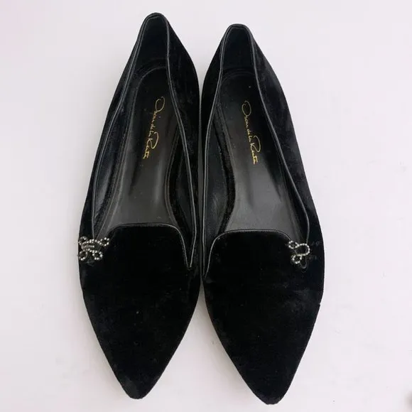 Oscar De La Renta Velvet Loafers