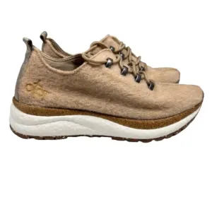 OTBT Womens Courier Wool Lace Up‎ Sneakers Size 6 Tan Lightweight Travel Comfort