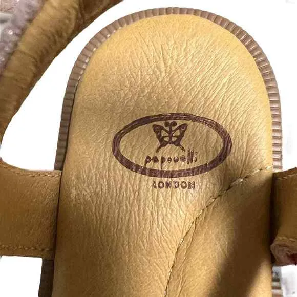 Papouelli Toddler’s Pink Leather Fringed and Beaded Sandals Size 26 (US 9.5)