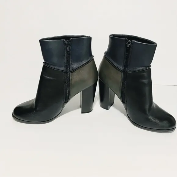 Parker &amp; Sky Colorblock Vegan Leather Booties Ankle Boots