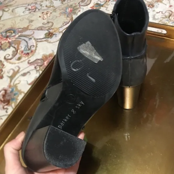 Parker &amp; Sky Colorblock Vegan Leather Booties Ankle Boots
