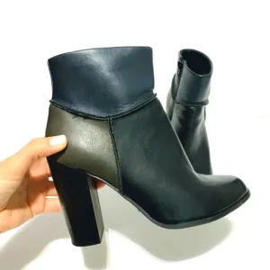 Parker &amp; Sky Colorblock Vegan Leather Booties Ankle Boots