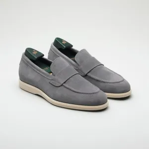 Pastori Decius Hybrid Gray Suede Ash Hybrid Mens Slip On Loafers