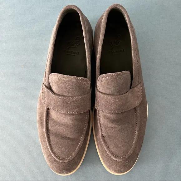 Pastori Decius Hybrid Gray Suede Ash Hybrid Mens Slip On Loafers
