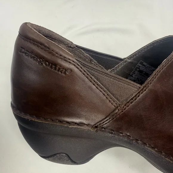 Patagonia BETTER Clog Deep Espresso Leather Slip On Low Heel Loafers