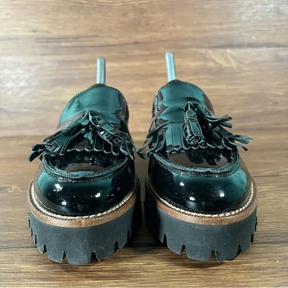 Patricia Green Beckham Patent Leather Tassel Loafers Women’s Size 10 Shoes