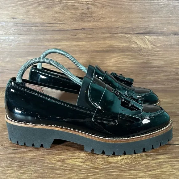 Patricia Green Beckham Patent Leather Tassel Loafers Women’s Size 10 Shoes