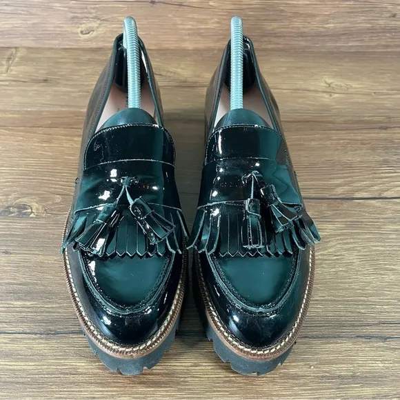 Patricia Green Beckham Patent Leather Tassel Loafers Women’s Size 10 Shoes