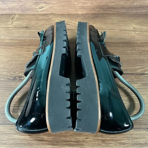 Patricia Green Beckham Patent Leather Tassel Loafers Women’s Size 10 Shoes