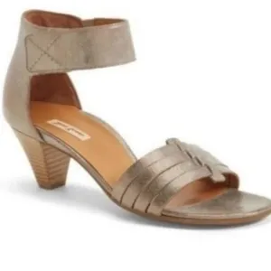 PAUL GREEN METALLIC COCO LEATHER SANDALS US SZ 8 (UK 5.5) Boho Cottagecore Chic