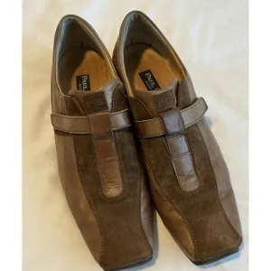 PAUL GREEN Munchen Bowling Athletic Shoes Leather &amp; Linen SZ 6 US