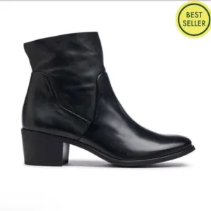 Paul Green Suzette UK 8 US 10.5 ankle boots leather black EUC