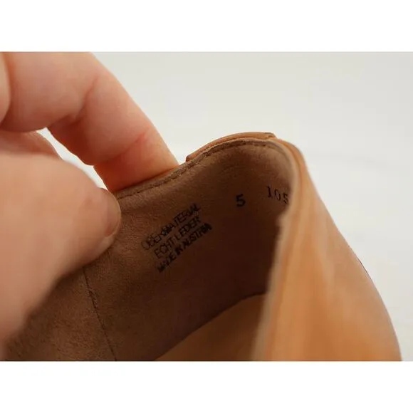 Paul Green Womens Shay Bit Loafers Size 7.5 US / 5 UK Leather Tan Slip On