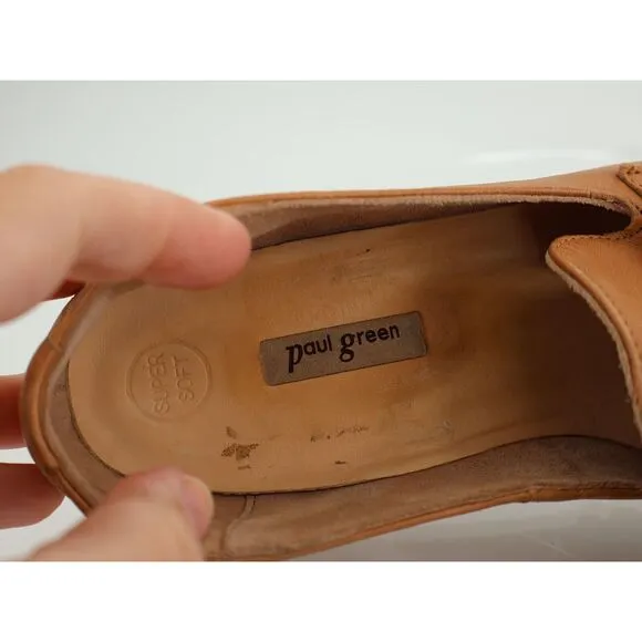Paul Green Womens Shay Bit Loafers Size 7.5 US / 5 UK Leather Tan Slip On