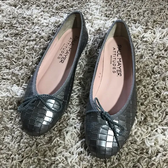 Paul Mayer Country Nadir Ballet Flat Grey Size 8B