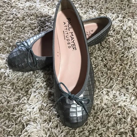 Paul Mayer Country Nadir Ballet Flat Grey Size 8B