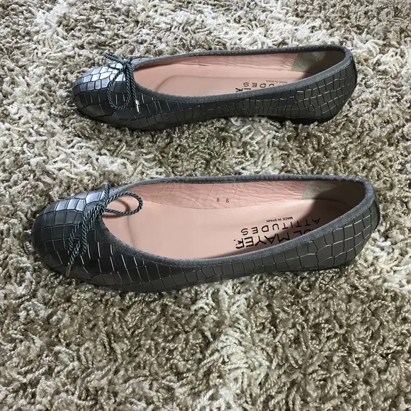 Paul Mayer Country Nadir Ballet Flat Grey Size 8B
