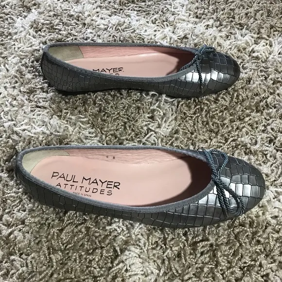 Paul Mayer Country Nadir Ballet Flat Grey Size 8B