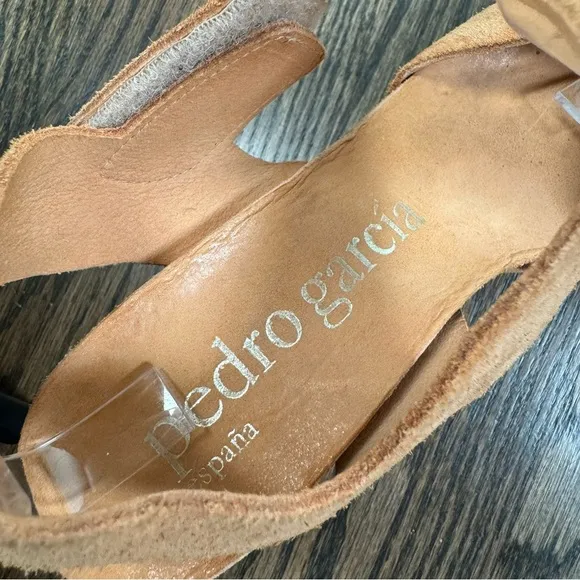 Pedro Garcia Suede Wedge Sandals size 38.5/8.5