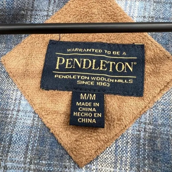 Pendleton Ladies' Fuzzy Zip Jacket Coat Teddy Bear Fall Winter Sherpa Fleece med