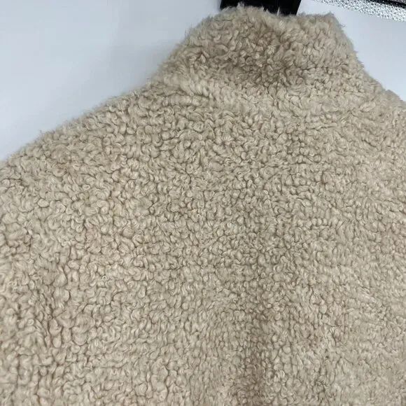 Pendleton Ladies' Fuzzy Zip Jacket Coat Teddy Bear Fall Winter Sherpa Fleece med