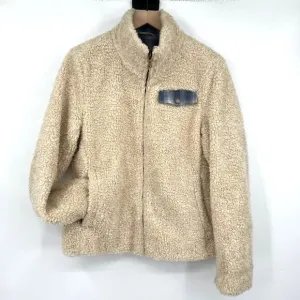 Pendleton Ladies' Fuzzy Zip Jacket Coat Teddy Bear Fall Winter Sherpa Fleece med