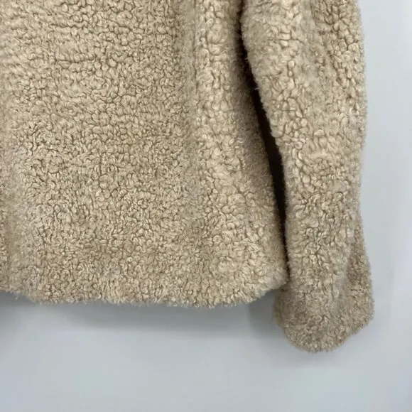 Pendleton Ladies' Fuzzy Zip Jacket Coat Teddy Bear Fall Winter Sherpa Fleece med