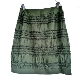 Philosophy di Alberta Ferretti Green Wool Blend Pencil Skirt | Made in Italy EUC