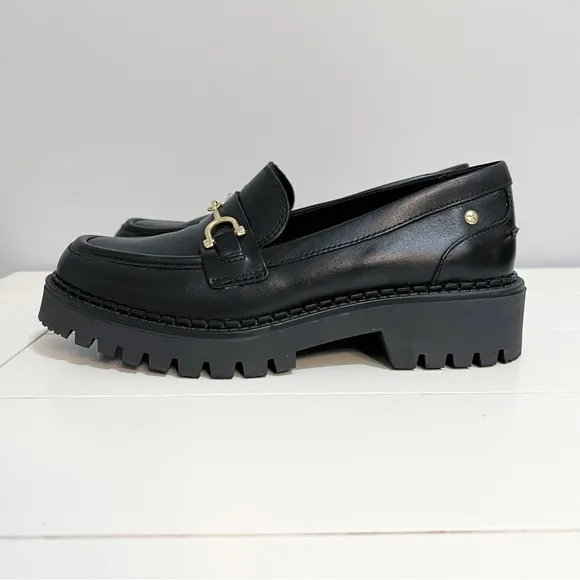 Pikolinos Aviles Chunky Lug Sole Platform Horse Bit Loafers Black Size 7