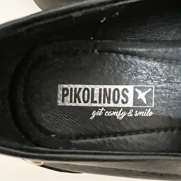 Pikolinos Aviles Chunky Lug Sole Platform Horse Bit Loafers Black Size 7
