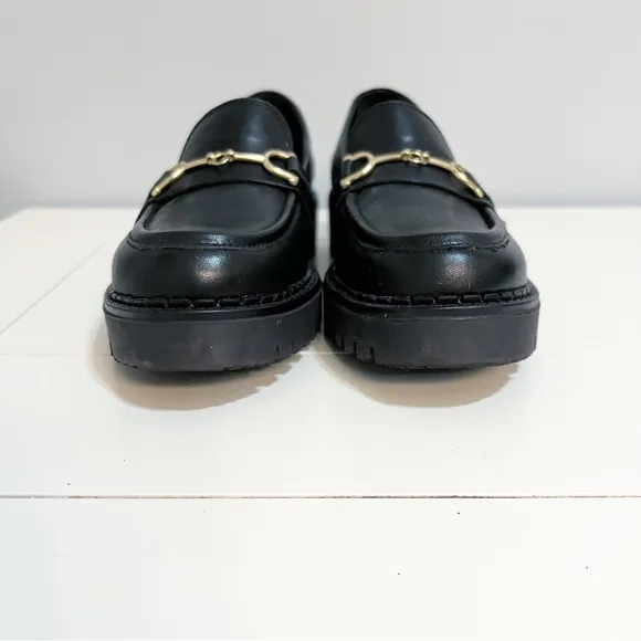 Pikolinos Aviles Chunky Lug Sole Platform Horse Bit Loafers Black Size 7
