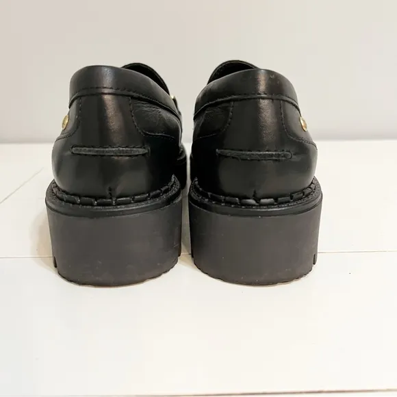 Pikolinos Aviles Chunky Lug Sole Platform Horse Bit Loafers Black Size 7