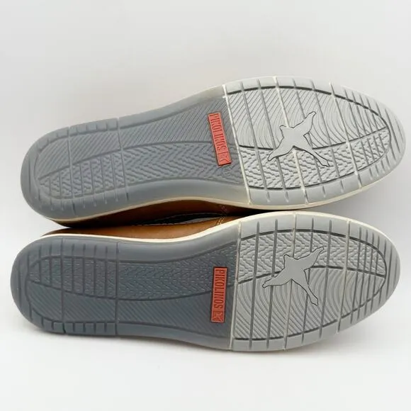 PIKOLINOS Mens Jucar Slip On Loafers EU 41 US 8 Blue Brown Leather NWOB