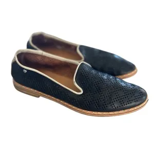 Pikolinos Merida Black Perforated Slip-On Leather Loafers Size 38 (7.5-8)