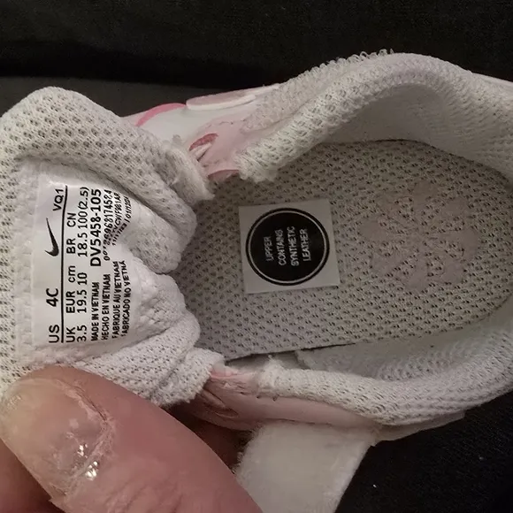 Pink and White Kids Sneakers