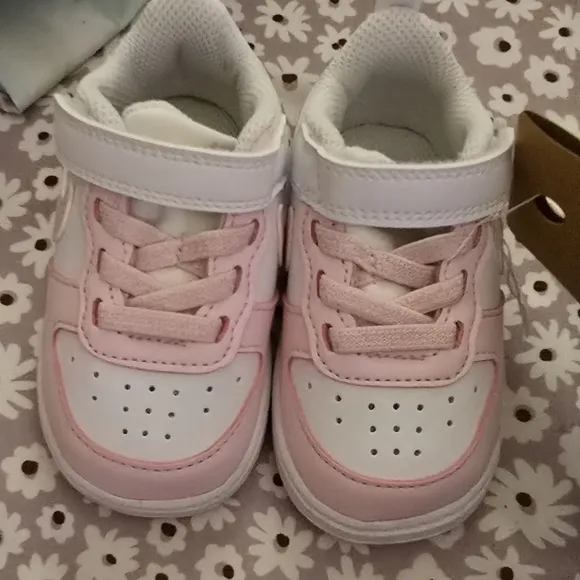 Pink and White Kids Sneakers