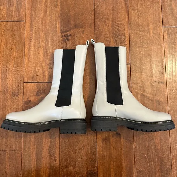 Pinko Gray Natalie Stivale Lug Boots Sz 36 or 6