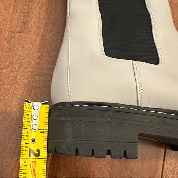 Pinko Gray Natalie Stivale Lug Boots Sz 36 or 6