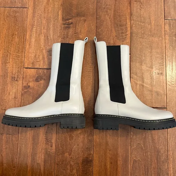 Pinko Gray Natalie Stivale Lug Boots Sz 36 or 6