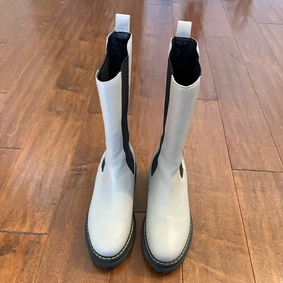 Pinko Gray Natalie Stivale Lug Boots Sz 36 or 6