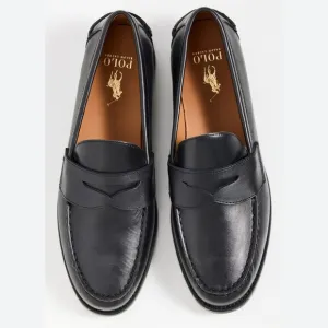 Polo by Ralph Lauren NWB the Alston Black Leather penny Slip-On Loafers