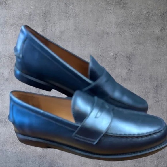 Polo by Ralph Lauren NWB the Alston Black Leather penny Slip-On Loafers