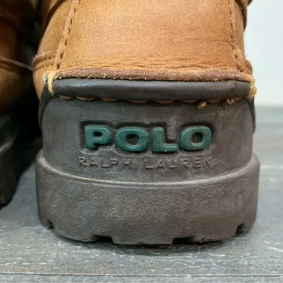 POLO RALPH LAUREN Brown Leather Lace Ups Boots Women’s Size 8D (wide width)